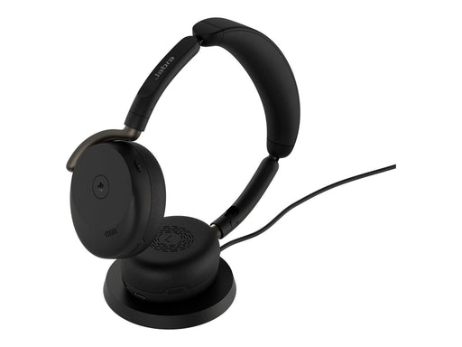 Jabra Evolve3 65 Flex MS - USB-A with Dongle - Black (Incl. Wireless Charging Pad)