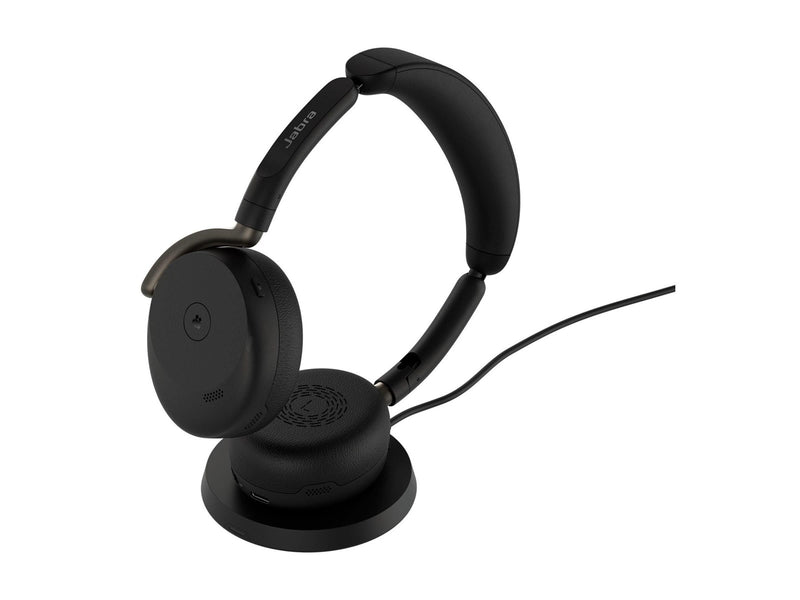 Jabra Evolve3 65 Flex MS - USB-A with Dongle - Black (Incl. Wireless Charging Pad)