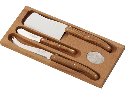 Jean Dubost Laguiole Cheese Set (Olive Wood)