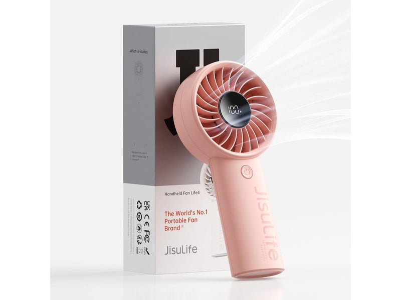 Jisulife Handheld Fan Life4 3600mAh Portable USB Fan - Pink