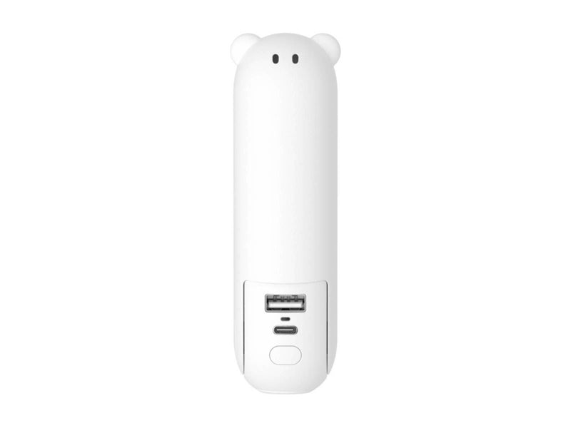 Jisulife Handheld Fan Life8 Mini Portable USB Fan with 2000mAh Power Bank and Flashlight - White