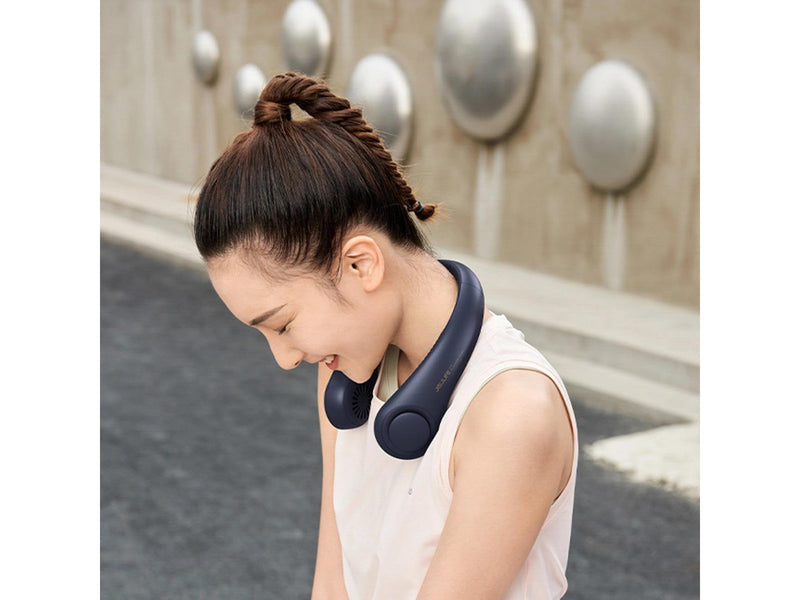 Jisulife Neck Fan 3 4000mAh Portable Neck Fan - Navy Blue