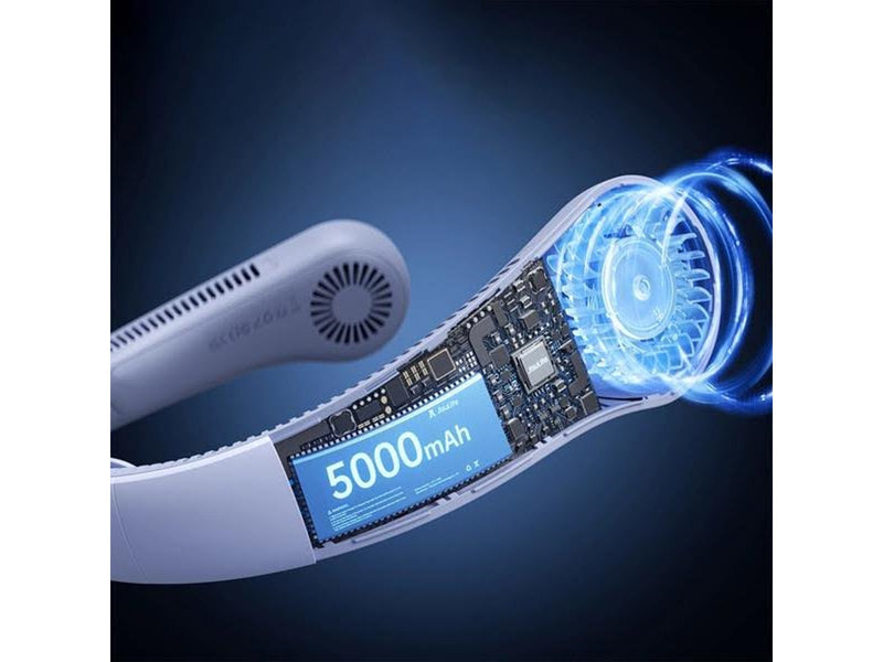 Jisulife Neck Fan 4 5000mAh Portable USB Neck Fan - Light Blue *DEMO*
