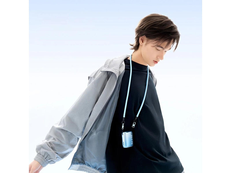 Jisulife Neck Fan 5 4500mAh Mini Fan with Lanyard - Blue
