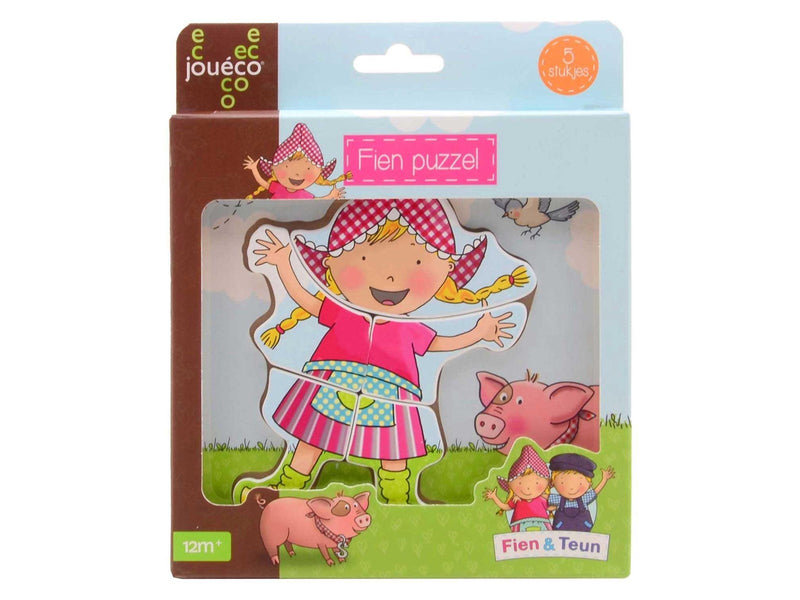 Johntoy Fien & Teun Wooden Puzzle Fien - 5pcs. Holz