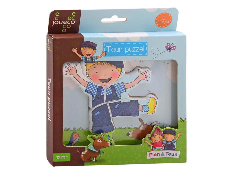 Johntoy Fien & Teun Wooden Puzzle Teun - 5pcs. Holz