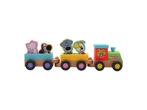 Johntoy Woezel & Pip - Wooden Train Set with Figures