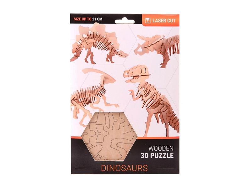 Johntoy Wooden Dinosaur 3D Construction Kit (Assorted)