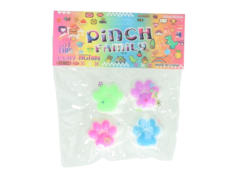 Jono Toys Pinch Family - Animal Paw Squishy - 4 pcs.