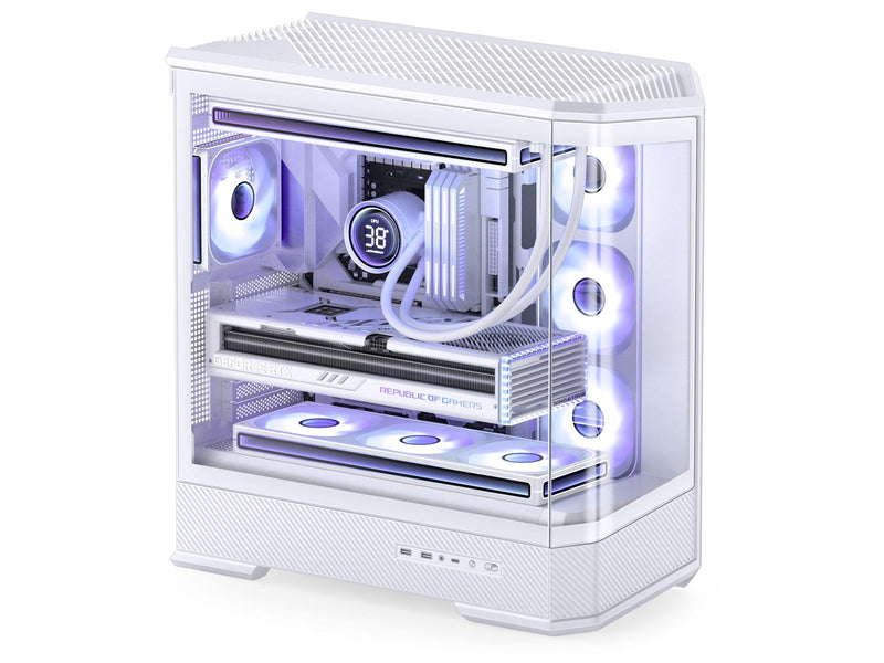 Jonsbo D400 Midi Tower ATX Tempered Glass - whit - Gehäuse