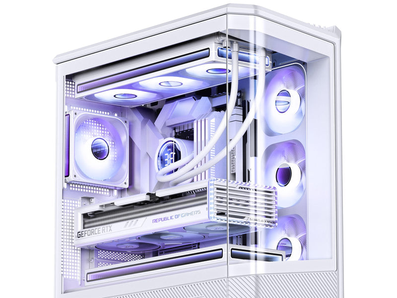Jonsbo D400 Midi Tower ATX Tempered Glass - whit - Gehäuse