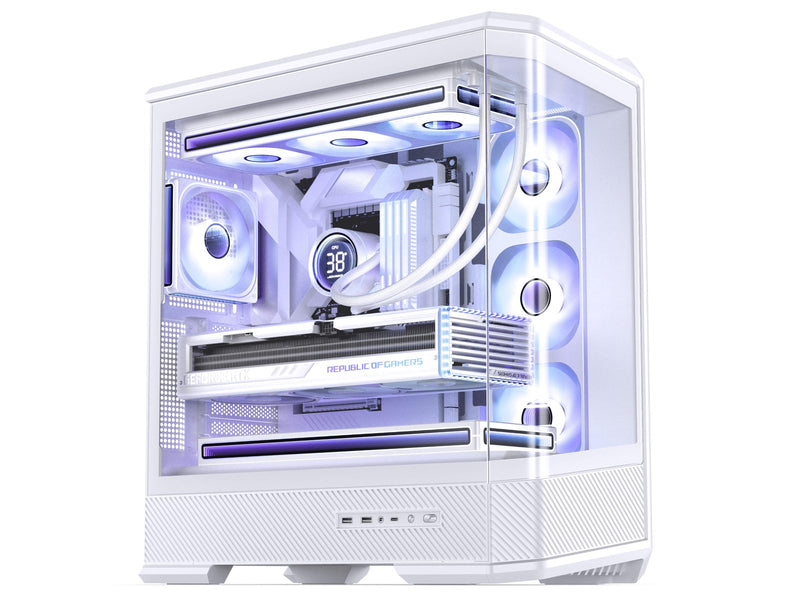 Jonsbo D400 Midi Tower ATX Tempered Glass - whit - Gehäuse