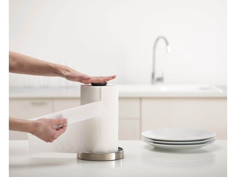 Joseph Joseph Kitchen Roll Holder- Silver / Black