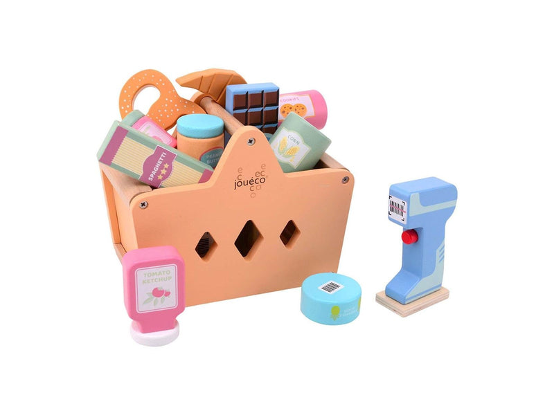 Jouéco Filled Wooden Shopping Basket