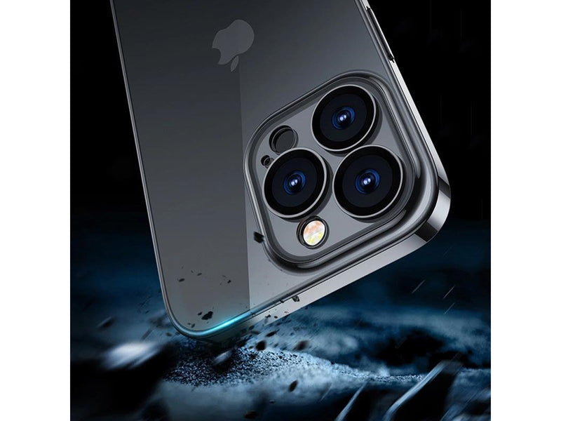Joyroom  14Q Case case for iPhone 14 Plus case cover with metallic frame black (JR-14Q3-black)