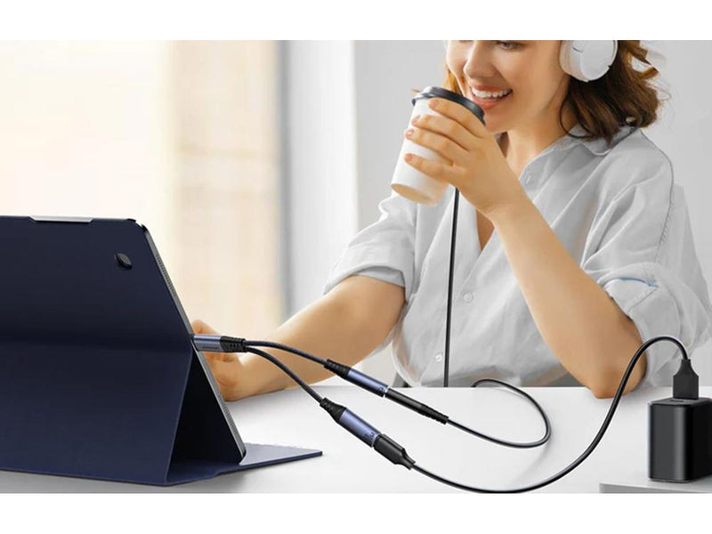 Joyroom 2-in-1 Audio Adapter SY-C02 – USB-C to 3.5mm + USB-C