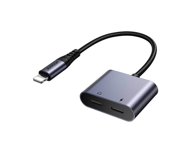 Joyroom 2-in-1 Audio adapter SY-L02 Lightning to Double Lightning (black) USB-Hubs - Schwarz