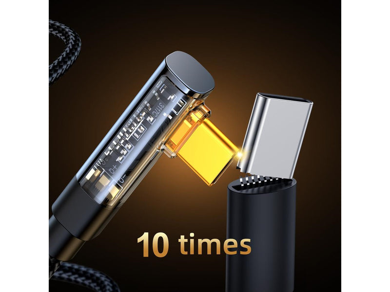 Joyroom Gaming Cable S-CC100A6 USB-C (angled) / USB-C (straight) 100W 1.2m - black