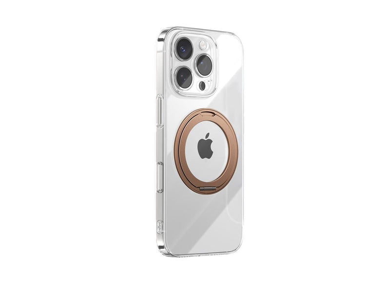 Joyroom  JR-16JL6 iPhone 16 Pro Ultra-Thin MagSafe Compatible Case with 360° Ring Stand - Gold