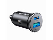 Joyroom JR-CCN05 30W USB-A USB-C mini car charger - black