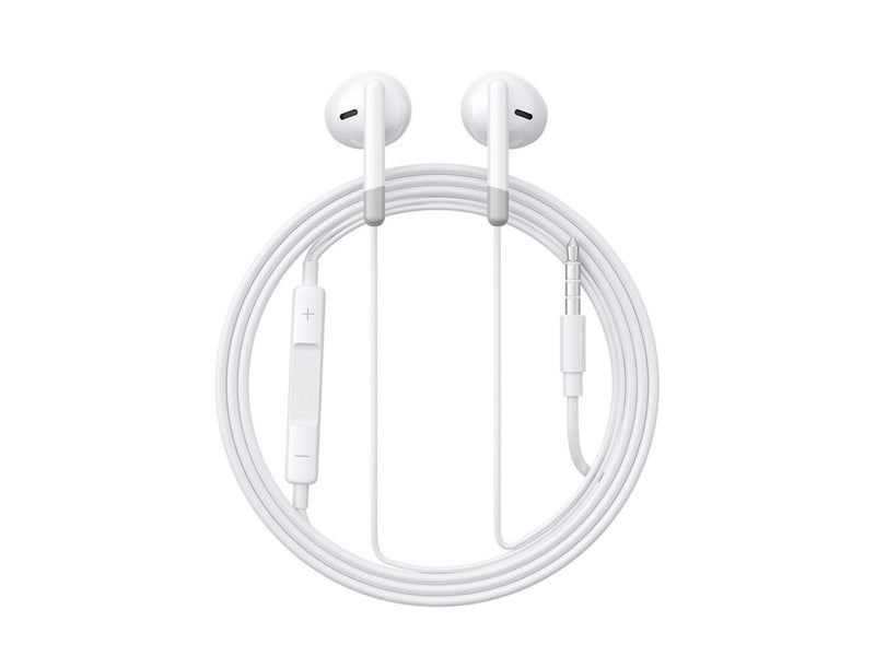 Joyroom JR-EW01 in-ear wired mini jack headphones with remote control - white
