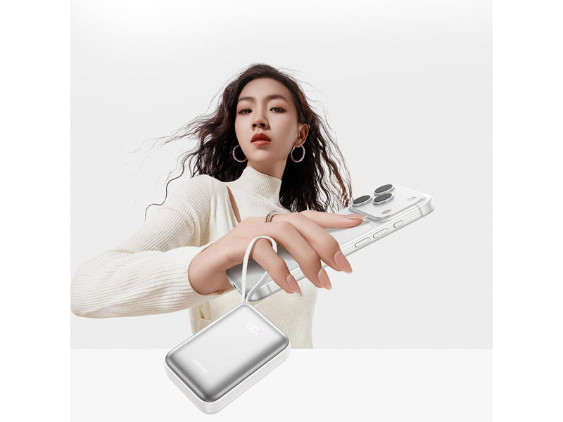 Joyroom JR-PBF29 20000mAh 22.5W Powerbank with Double Cable - White - 20000 mAh