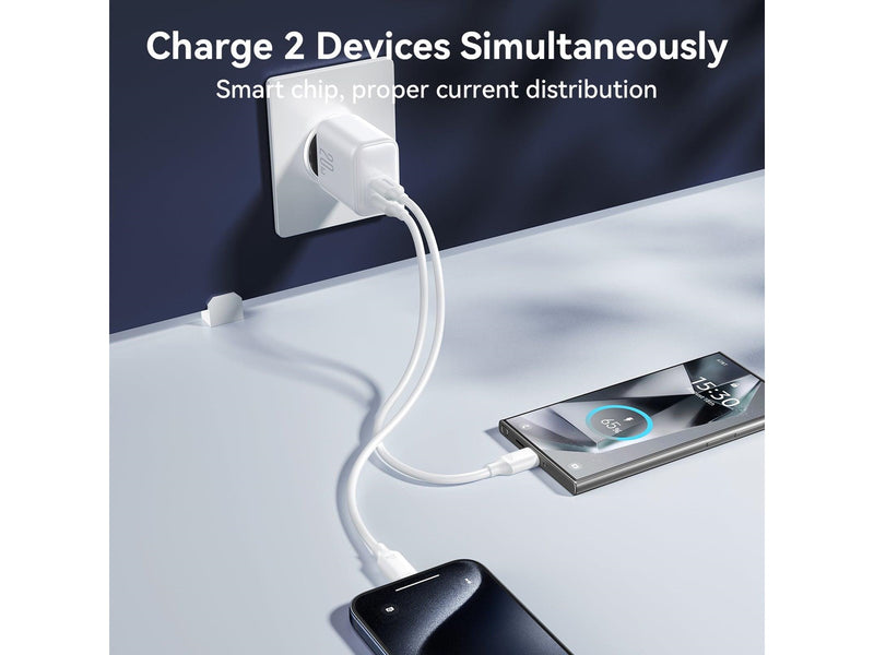 Joyroom JR-TCF12 Dual-Port (2C) 20W Power Charger (white)