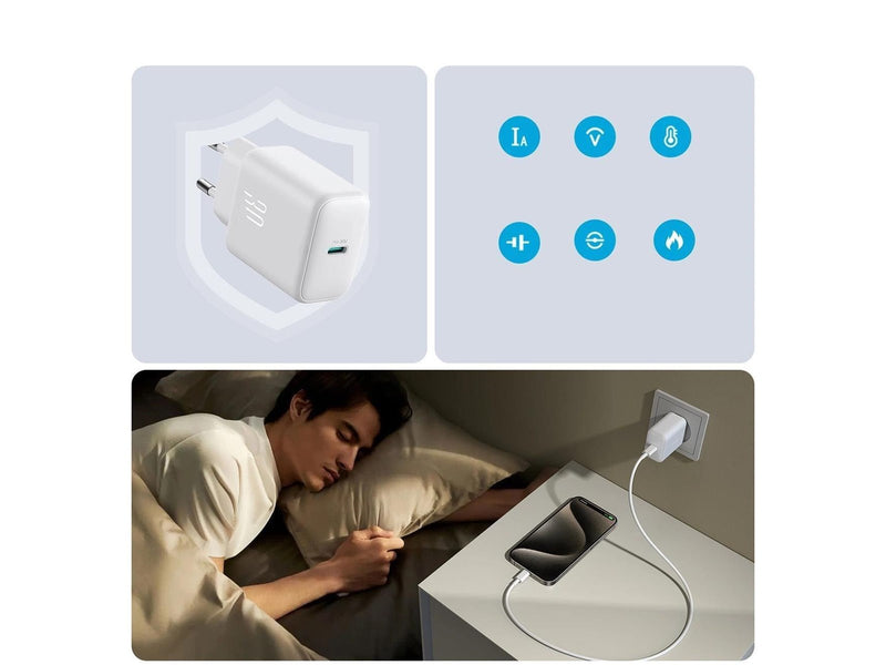 Joyroom JR-TCF24 USB-C PD 30W QC SFC network charger - white