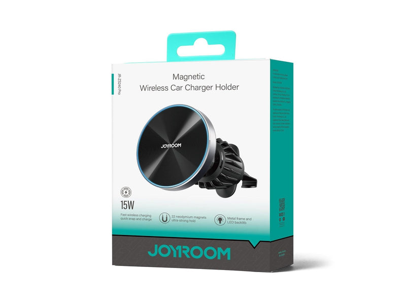 Joyroom JR-ZS240 Pro magnetic car holder with inductive charger 15W (black)