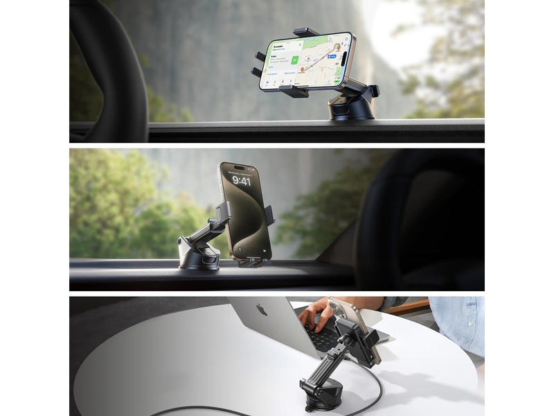 Joyroom JR-ZS241S car mount with inductive charger for dashboard - black