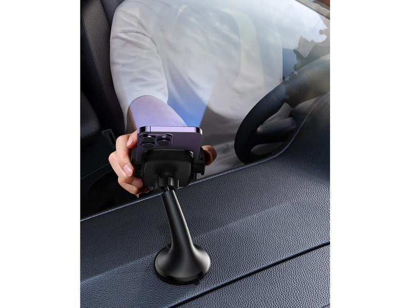 Joyroom JR-ZS259 mechanical car holder universal for phone on cockpit / window - black