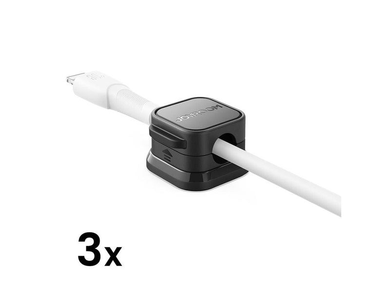 Joyroom JR-ZS368 magnetic cable organizer - black (3 pcs.)
