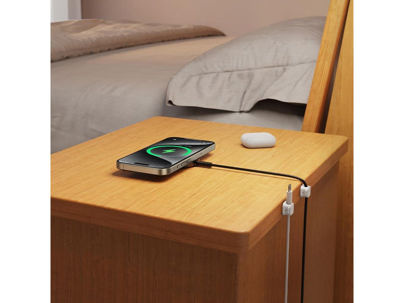 Joyroom JR-ZS368 magnetic cable organizer - white (3 pcs.)