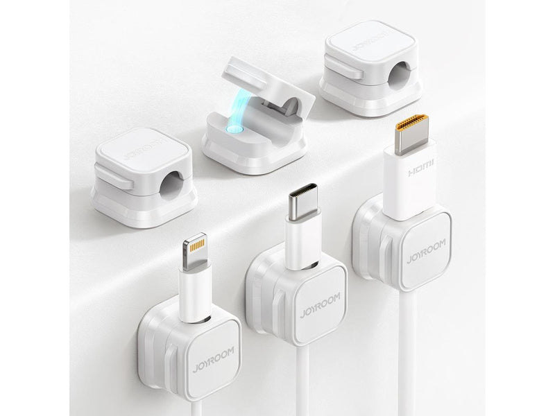 Joyroom JR-ZS368 magnetic cable organizer - white (3 pcs.)