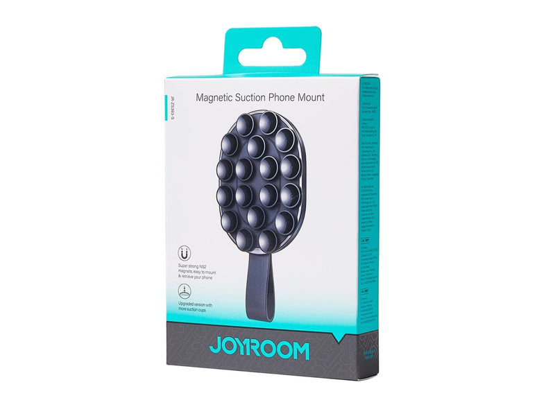 Joyroom JR-ZS393-S magnetic holder with suction cups for 4.7-7" phone - black and orange