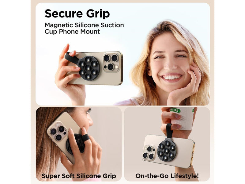 Joyroom  JR-ZS393 magnetic phone holder with suction cups - black