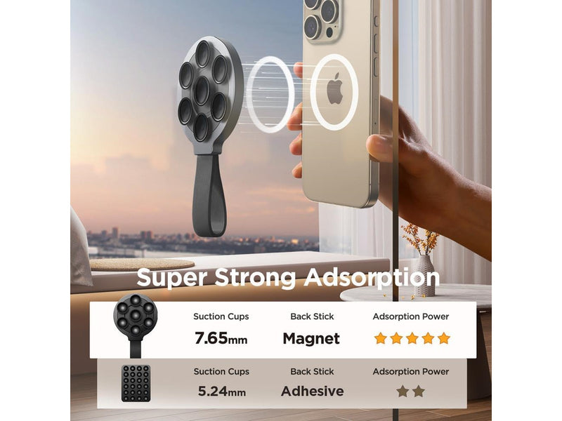 Joyroom  JR-ZS393 magnetic phone holder with suction cups - black