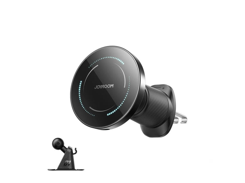 Joyroom JR-ZS502 MagSafe Compatible Car Holder with Wireless Charger for Air Vent/Dashboard - Black