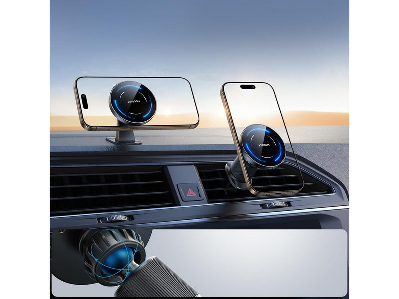 Joyroom JR-ZS502 MagSafe Compatible Car Holder with Wireless Charger for Air Vent/Dashboard - Black