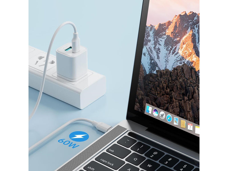 Joyroom Long-Lasting Series A9 USB-C / USB-C PD QC cable 60W 3A 1m - white