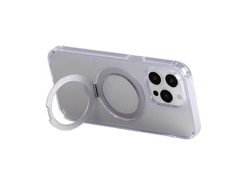 Joyroom Magnetic protective phone case with holder JR-BP004 for iPhone 15 Pro Max (transparent)