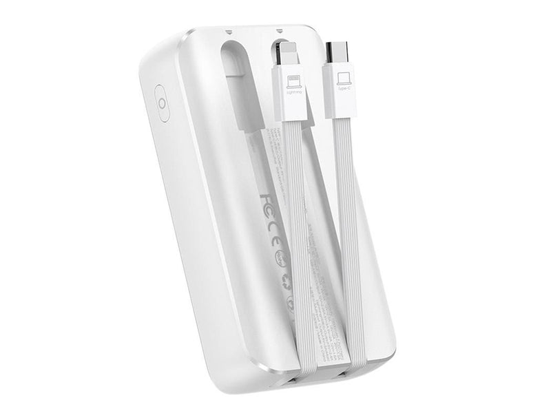 Joyroom Mini power bank with built-in cables JR-PBC06 30W 10000mAh - white - 10000 mAh
