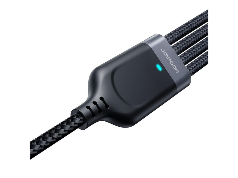 Joyroom Multi-Use Series S-A18 4in1 USB-A - USB-C / USB-C / Lightning / micro USB cable 1.2m - black