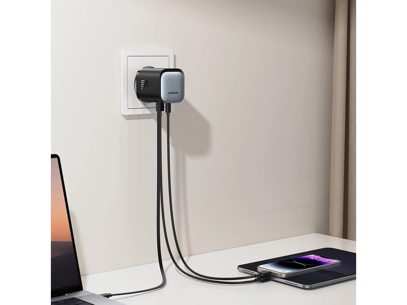 Joyroom Power charger with retractable cable 65W TCL02 GaN