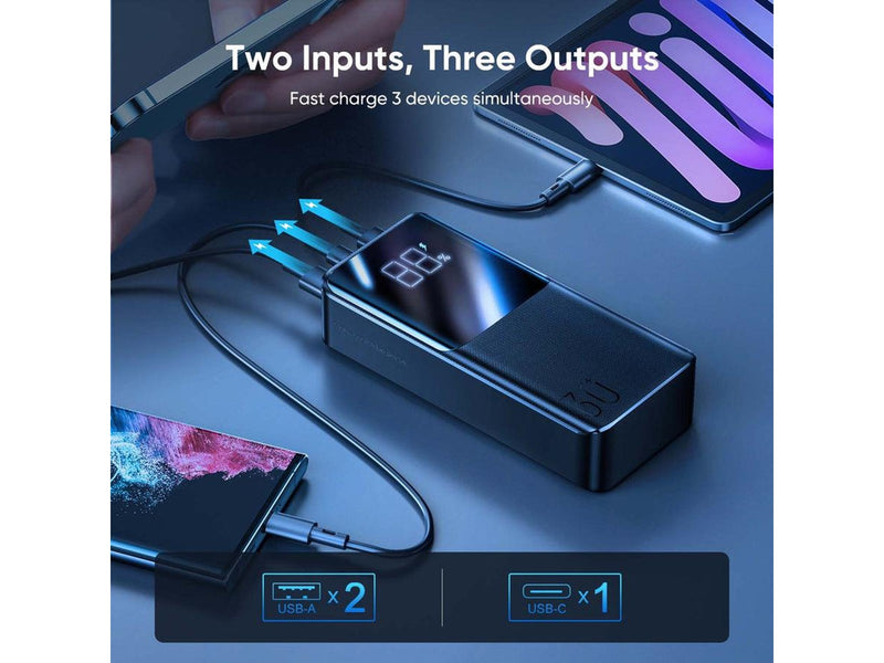 Joyroom Powerbank JR-QP193 30000mAh 22.5W (black) - 30000 mAh