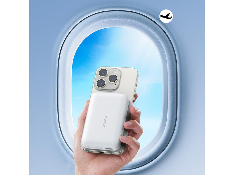 Joyroom Powerbank JR-W020 20W 10000mAh MagSafe + USB-C - USB-C cable 0.25m - white - 10000 mAh