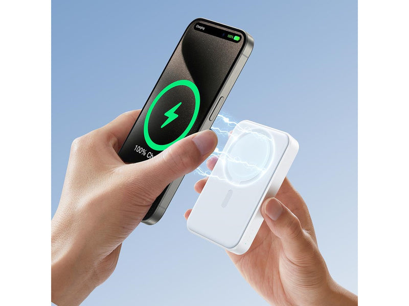 Joyroom Powerbank JR-W020 20W 10000mAh MagSafe + USB-C - USB-C cable 0.25m - white - 10000 mAh