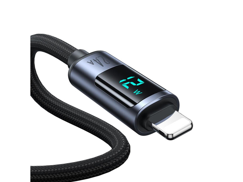 Joyroom Prism Series A16 Lightning / USB-A Cable 2.4A 1.2m with LED Display - Black