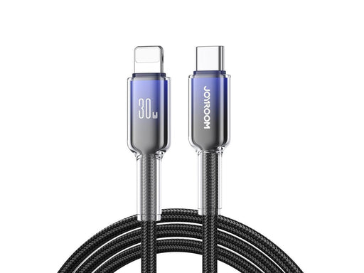 Joyroom S-A42 Crystal-Clear Series 30W USB-C - Lightning cable 1.2m - black