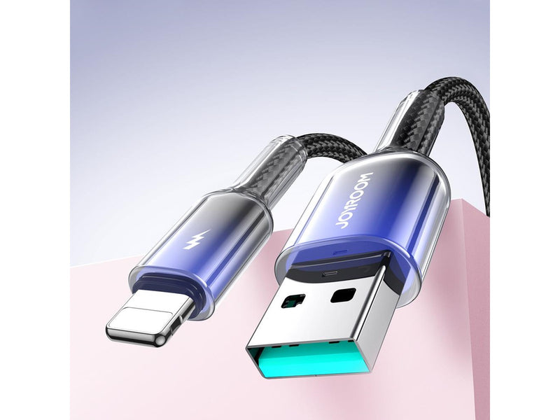 Joyroom S-A42 Crystal-Clear Series 3A USB-A - Lightning cable 1.2m - black